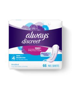 Always Discreet Pads, Moderate - 66/bag