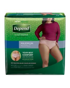 Depend Underwear for Women Maximum, bag.