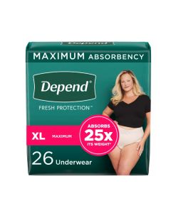 Depend Maximum Underwear for Women, Case, Value Pack