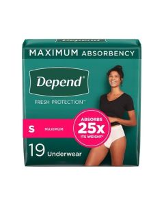 Depend Maximum Underwear for Women, Small - 76/case