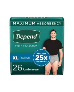 Depend Underwear  Maximum for Men, X-Large - 52/case