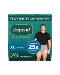 Depend Maximum Underwear for Men, Case, Value Pack