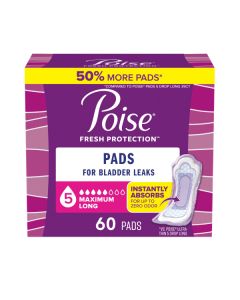 Poise Maximum Long Pads - Case of 120
