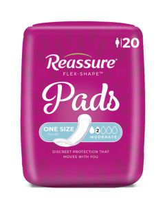 Bag Special: Reassure Flex-Shape Moderate Pads, 60/case