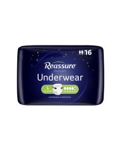 Reassure Overnight Underwear, Large - 16/bag
