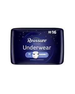Reassure Overnight Underwear, Medium - 16/bag